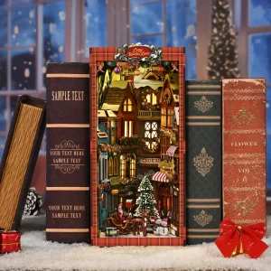 Christmas Street Corner DIY Book Nook Kit-2