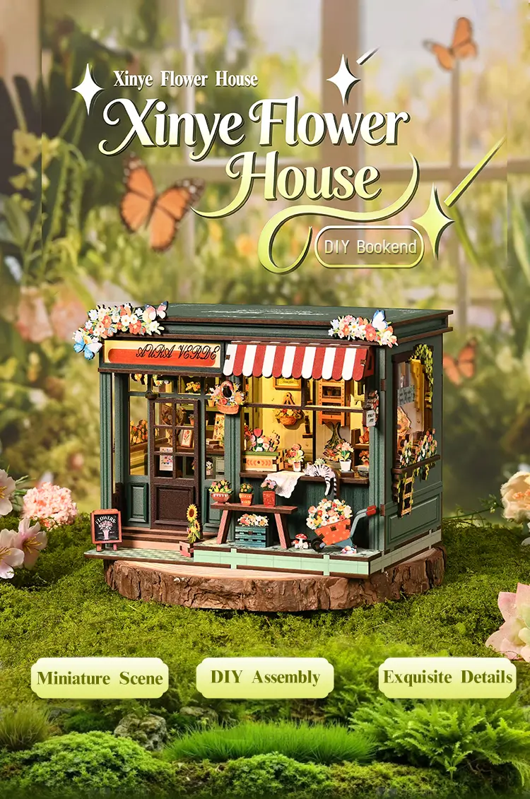 Flower Shop DIY Miniature House Kit Introduction-1