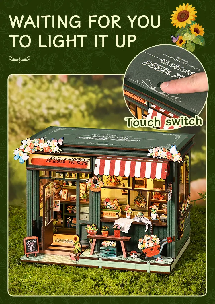 Flower Shop DIY Miniature House Kit Introduction-3
