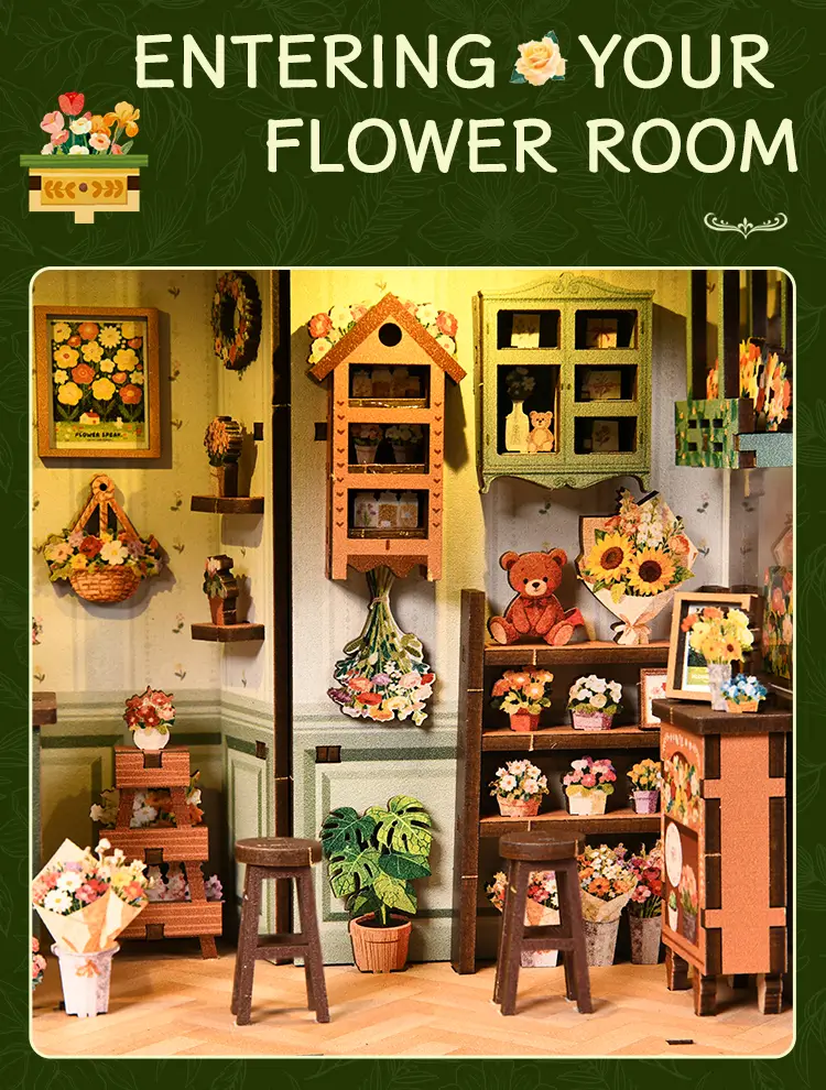 Flower Shop DIY Miniature House Kit Introduction-4