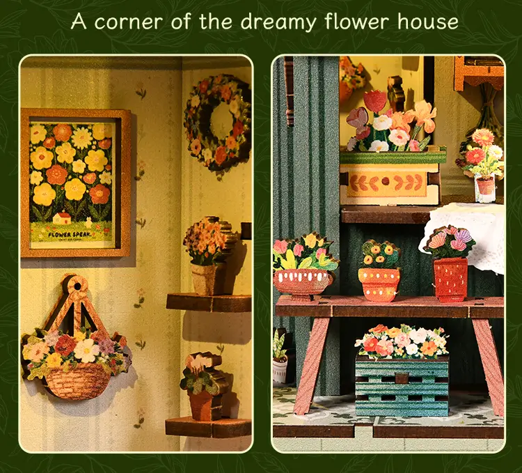 Flower Shop DIY Miniature House Kit Introduction-7