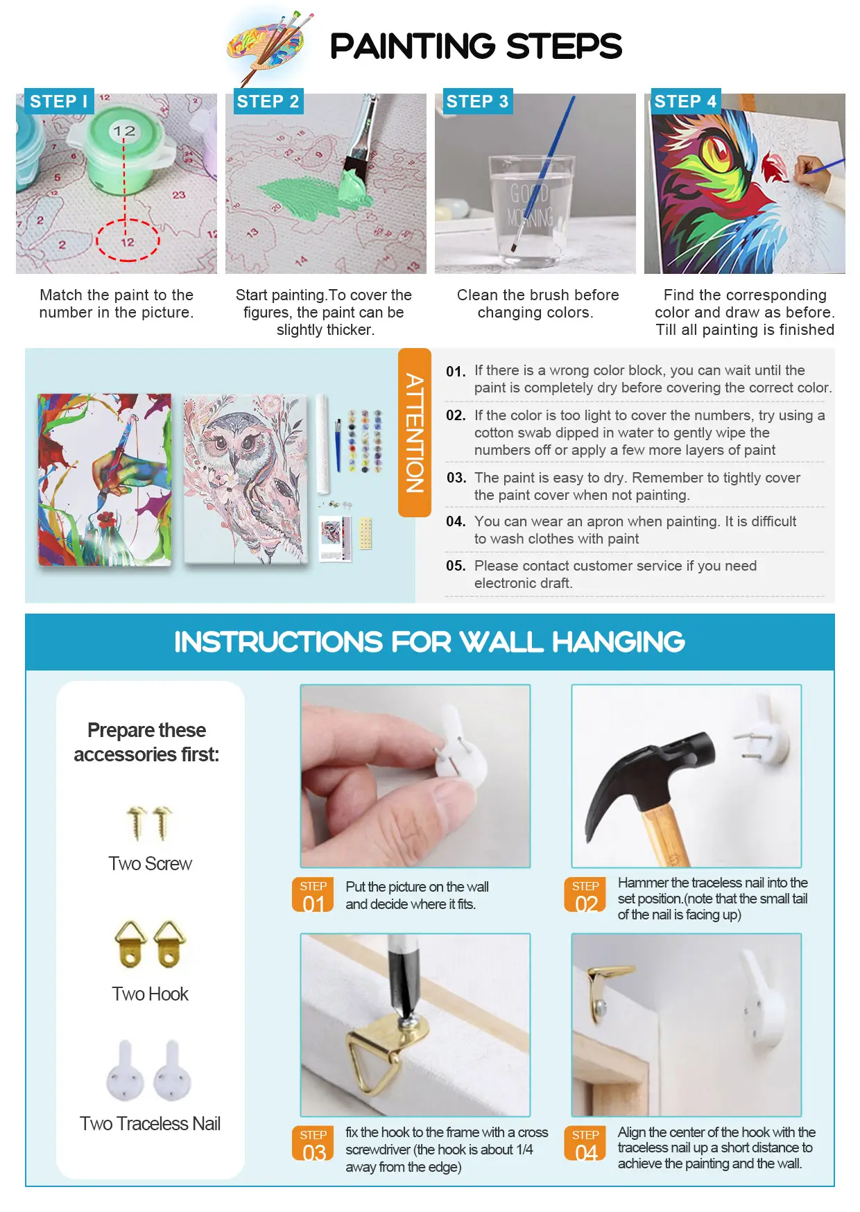 Paint by Numbers Set-Product Details