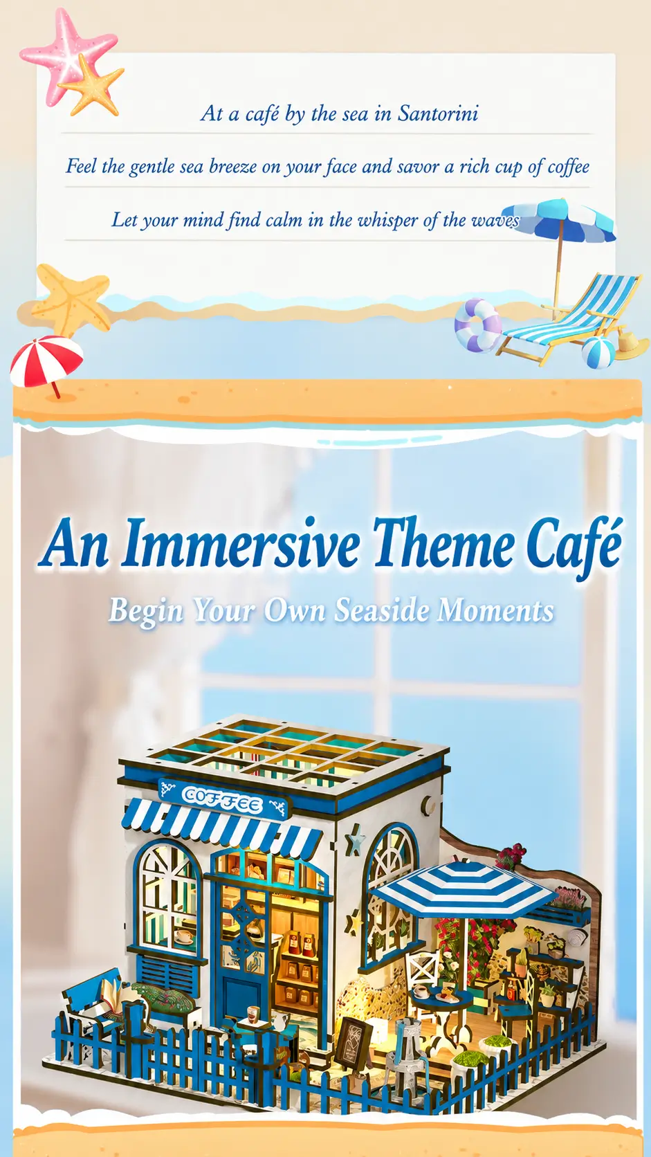 Santorini Cafe DIY Miniature House Kit Introduction-2