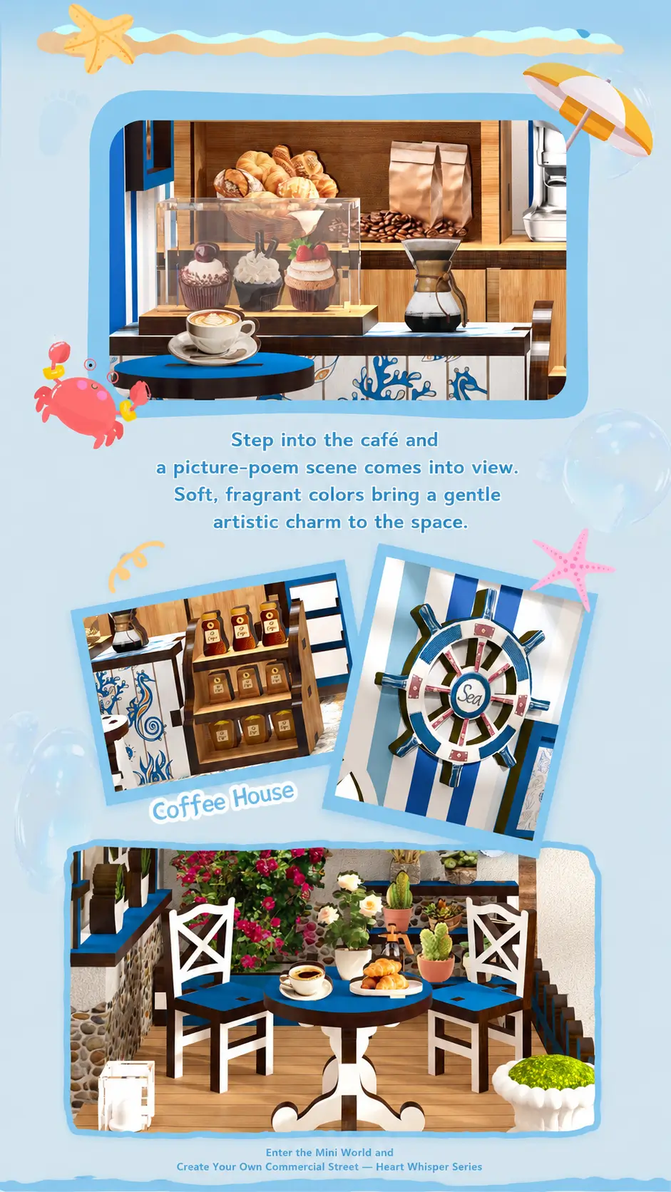 Santorini Cafe DIY Miniature House Kit Introduction-4
