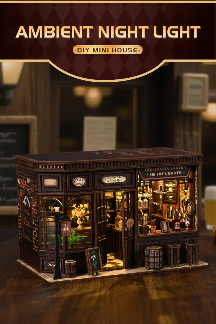 Vintage Tavern DIY Doll House Kit Introduction (3)