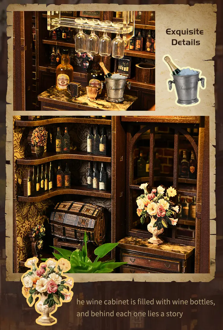 Vintage Tavern DIY Doll House Kit Introduction (9)